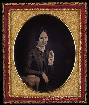 American portrait daguerreotype exhibited in the home of Daguerre