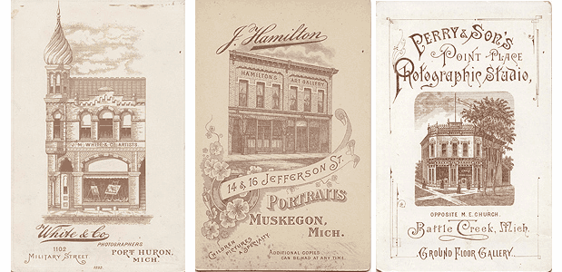 cabinet card photographs Michigan photographers