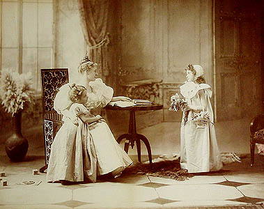 Baker's Art Gallery (Columbus, Ohio):  Mother and Daughters.  Mammoth plate albumen print, 16 x  20 inches, 1896