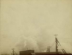 very early modernist photograph industrial rooftop scene Boston 1891 or earlier