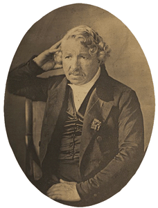 Louis J. M. Daguerre, inventor of the daguerreotype, first practical process of photography