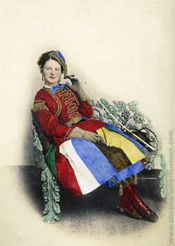 Hand-colored cabinet card photograph by Henry Pollock, Baltimore