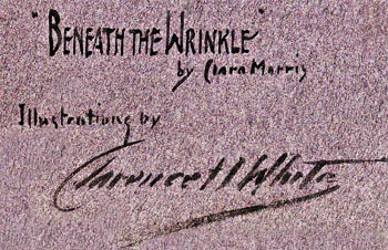 signature of Clarence H. White - portfolio label